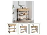 The Living Store Tavolo Consolle Rovere Sonoma 72,5X25X75 Cm Materiale In Legno