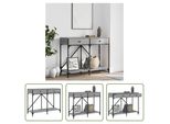The Living Store Consolle Grigia Sonoma 100X39X78,5 Cm Materiale A Base Di Legno