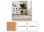 The Living Store Piano D'appoggio Quadrato 80X80X1,5 Cm In Legno Massiccio Di Faggio
