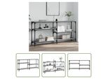The Living Store Consolle Grigia Sonoma 160X29X75 Cm In Materiale Ligneo
