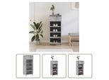 The Living Store Scarpiera Grigio Cemento 40X36X105 Cm Materiale Legno