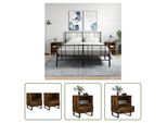 The Living Store Comodini 2 Pz. Rovere Fumé 40X35X50 Cm Materiale A Base Di Legno