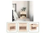 The Living Store Comodino Alta Natural 41X35X41 Cm In Legno Di Pino Massiccio