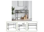 The Living Store Consolle Grigia Sonoma 100X35,5X75 Cm Materiale A Base Di Legno