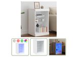 The Living Store Credenza Con Luci Led Bianca 41X37X67 Cm