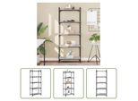 The Living Store Libreria 5 Ripiani Grigio Sonoma 60X30X154 Cm Materiale A Base Di Legno