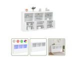 The Living Store Credenza Con Luci Led Bianca 181,5X37X100 Cm