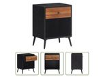 The Living Store Comodino 40X30X50 Cm In Legno Massiccio Teak