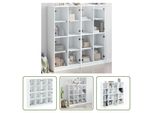 The Living Store Libreria Con Ante Bianco 136X37X142 Cm Materiale A Base Di Legno