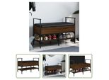 The Living Store Panca Per Scarpe In Rovere Marrone 85,5X42X57,5 Cm Materiale In Legno