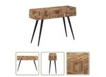 The Living Store Consolle 110X34X80 Cm Legno Massiccio Riciclato Teak