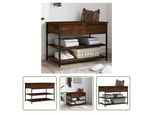 The Living Store Panca Per Scarpe In Rovere Marrone 70X42,5X50 Cm Materiale In Legno