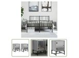 The Living Store Comodini Con Ante In Vetro 2 Pz. Grigio Sonoma 35X37X50 Cm