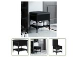 The Living Store Panca Per Scarpe Nera 42X42X45 Cm Materiale A Base Di Legno