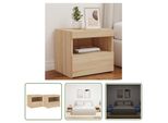 The Living Store Comodini Con Luci Led 2 Pz. Rovere Sonoma 50X40X45 Cm