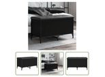 The Living Store Panca Con Contenitore Nero 82X42X45 Cm Materiale A Base Di Legno