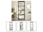 The Living Store Libreria 5 Ripiani Nero 59X35X171 Cm Materiale A Base Di Legno