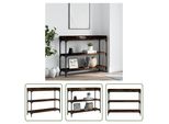 The Living Store Consolle Con Ripiani In Rovere Fumé 100X30X80 Cm