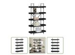 The Living Store Libreria 5 Ripiani Nero 100X33X180,5 Cm Materiale A Base Di Legno