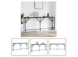 The Living Store Consolle Nera 180X23X75 Cm In Materiale Ligneo