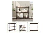 The Living Store Libreria 3 Ripiani Rovere Fumé 80X30X86 Cm Materiale Legno