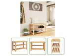 The Living Store Scarpiera A 3 Ripiani 70X27,5X45 Cm Bamboo