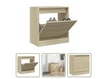 The Living Store Scarpiera In Rovere Sonoma 60X34X63,5 Cm Materiale In Legno