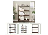 The Living Store Libreria 4 Ripiani Effetto Rovere Marrone 80X30X120Cm Materiale In Legno