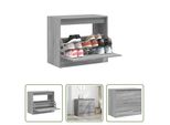 The Living Store Scarpiera Grey Sonoma 80X42X69 Cm Materiale In Legno