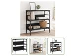 The Living Store Consolle Nera 75X32X75 Cm In Materiale Ligneo
