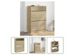 The Living Store Scarpiera A 2 Ante In Rovere Sonoma 80X34X116 Cm