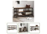 The Living Store Panca Per Scarpe In Rovere Fumé 100X38,5X49 Cm Materiale In Legno