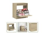 The Living Store Scarpiera Rovere Sonoma 60X42X69 Cm Materiale Legno