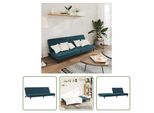 The Living Store Divano Letto 2 Posti In Velluto Blu