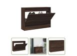 The Living Store Scarpiera Look Rovere Marrone 80X21X57 Cm Materiale Legno