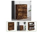 The Living Store Scarpiera A 2 Ante In Rovere Fumé 80X42X108 Cm