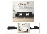 The Living Store Divano Letto 2 Posti In Tessuto Nero