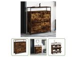 The Living Store Scarpiera A 4 Ante In Rovere Fumé 100X34X112 Cm