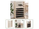 The Living Store Portabottiglie Con Ripiano Superiore 72,5X25X111,5 Cm In Legno Di Pino Massiccio