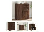 The Living Store Credenza In Legno Effetto Rovere Marrone 60X31X70 Cm