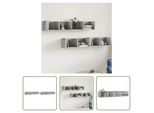The Living Store Armadi A Muro 2 Pz. Grigio Cemento 99X18X16,5 Cm Materiale A Base Di Legno