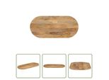 The Living Store Piano D'appoggio 120X50X2,5 Cm Ovale In Legno Massiccio Di Mango
