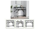 The Living Store Tavoli Consolle 2 Pezzi In Legno Nero