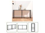 The Living Store Tavolo Consolle In Marmo Bianco 160X35X75,5 Cm In Vetro Temperato