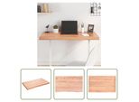 The Living Store Piano Del Tavolo Marrone Chiaro 100X60X(2-6)Cm In Legno Massiccio Di Rovere Trattato
