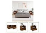 The Living Store Comodini 2 Pz. Rovere Fumé 40X35X50 Cm Materiale A Base Di Legno