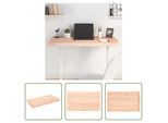 The Living Store Piano Del Tavolo 100X60X(2-6) Cm In Rovere Massiccio Non Trattato