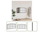 The Living Store Specchio Da Parete Nero 60X30 Cm Ferro Curvo