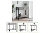 The Living Store Consolle Grigia Sonoma 75X34,5X75 Cm Materiale A Base Di Legno