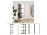 The Living Store Specchio Da Parete Nero 30X60 Cm Rettangolare In Ferro